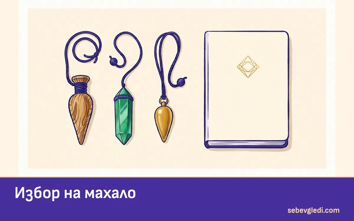 Три махала от различни материали до празен бележник