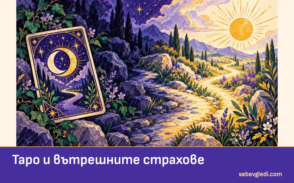 Таро карта с луна до пътека от сянка към светлина