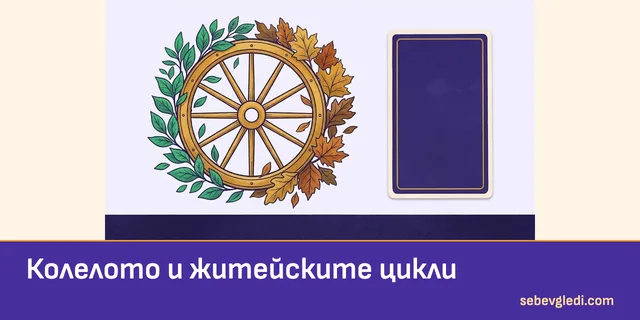 Колело с пролетни и есенни листа за житейските цикли