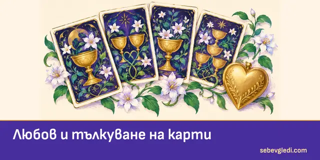 Чаши и цъфтящи лози в таро карти за любовта