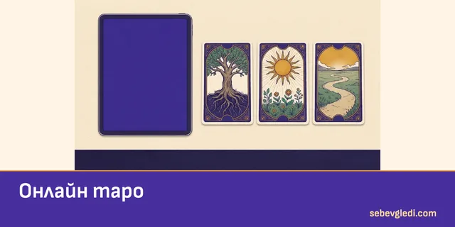 Таблет с празен екран до три физически таро карти