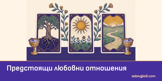 Две чаши и цъфтящи клони до любовна таро подредба